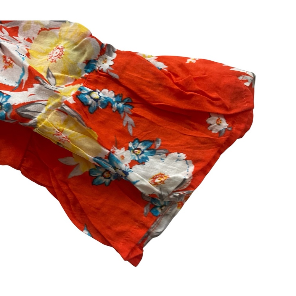 BeachLunchLounge Floral Orange Blossom off the shoulder Top Size XS NWT - Picture 6 of 15